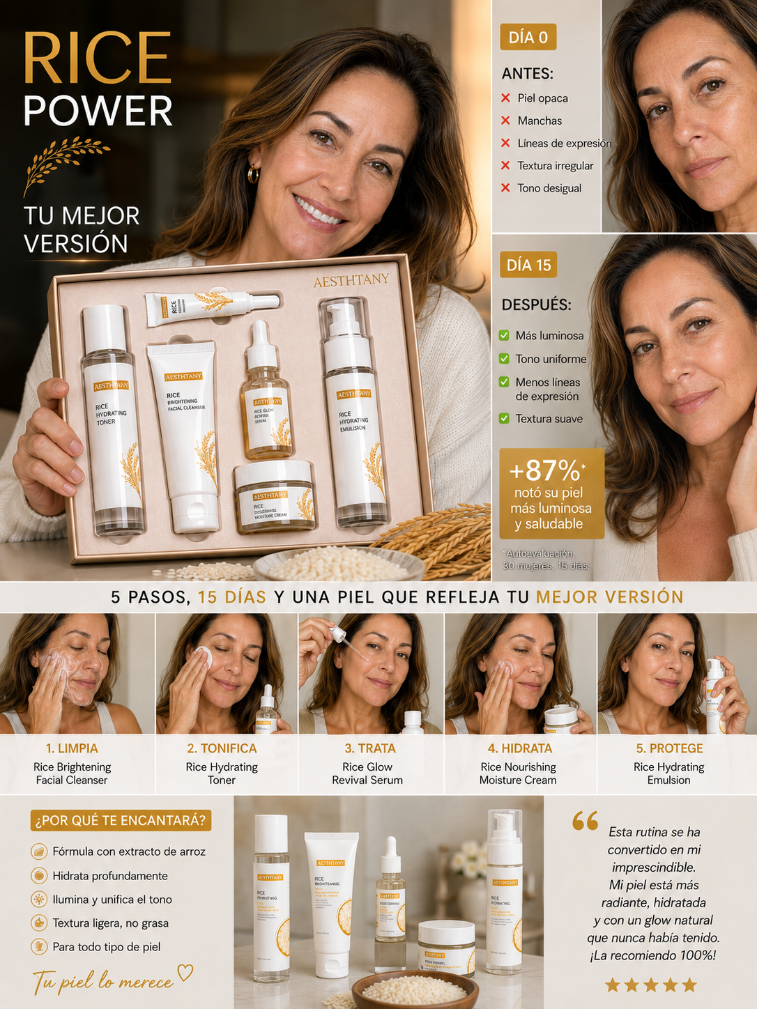 Set Iluminador de Arroz