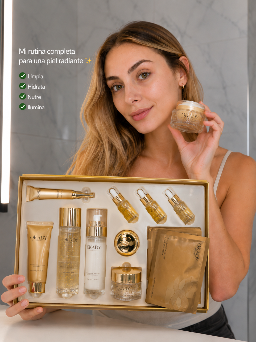 Set Ritual Antiedad Tonificante 24K