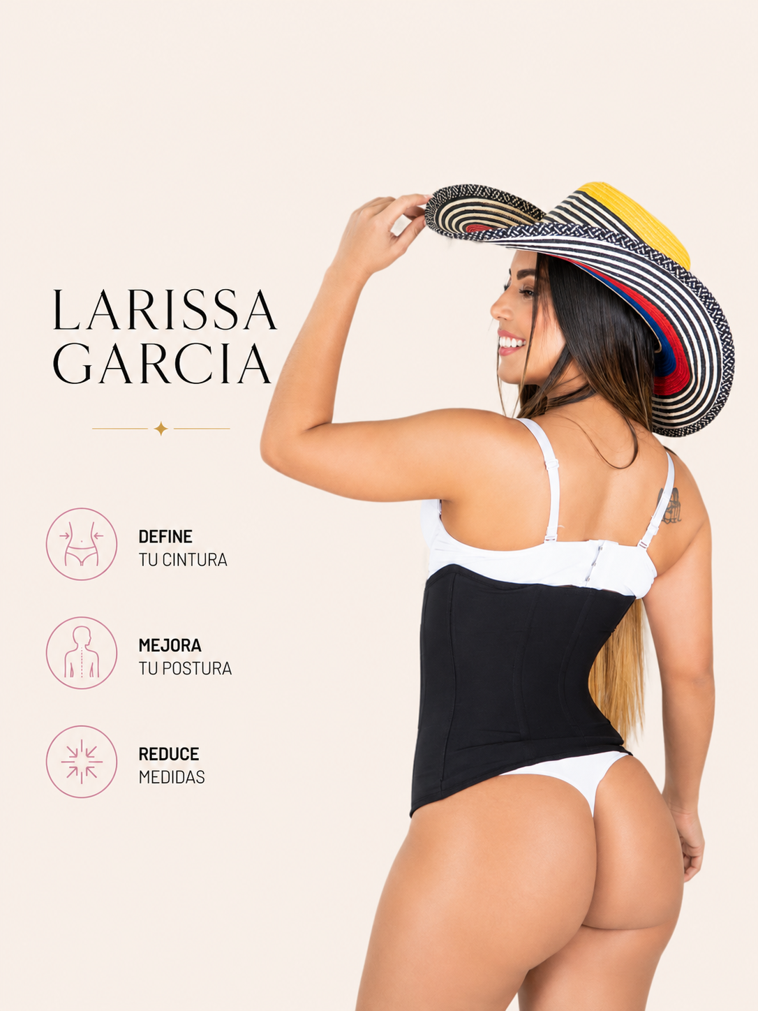 Cinturilla Colombiana 15 Varillas – No se Enrolla ni se Arruga