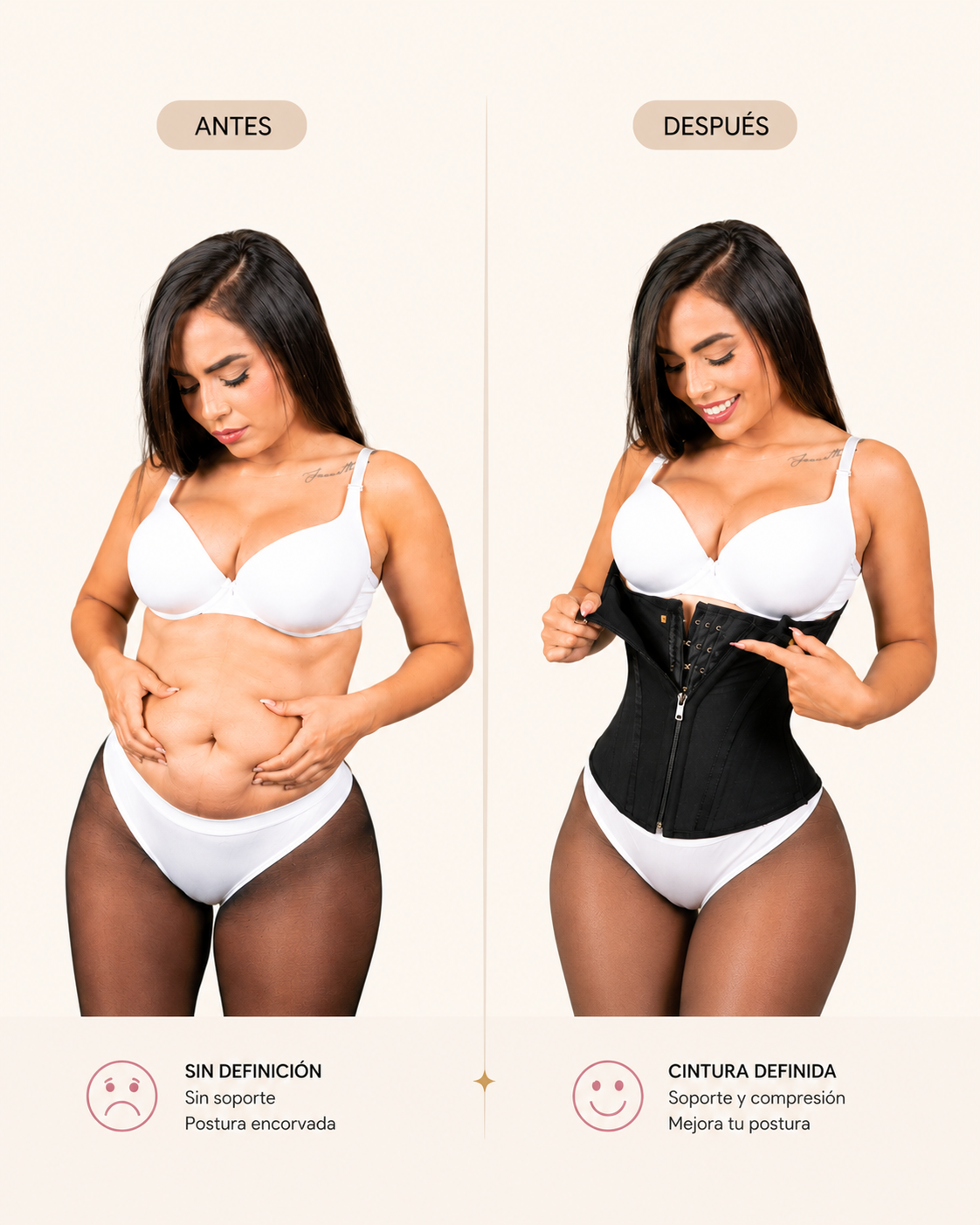 Cinturilla Colombiana 15 Varillas – No se Enrolla ni se Arruga