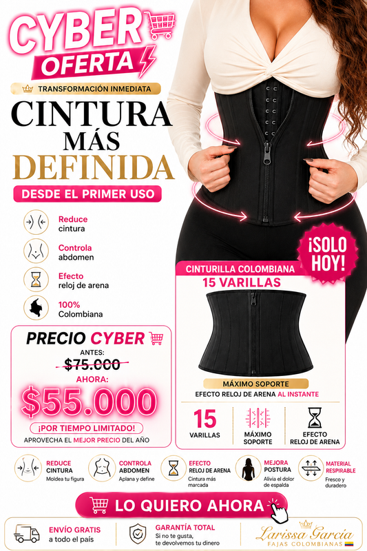 Cinturilla Colombiana 15 Varillas – No se Enrolla ni se Arruga