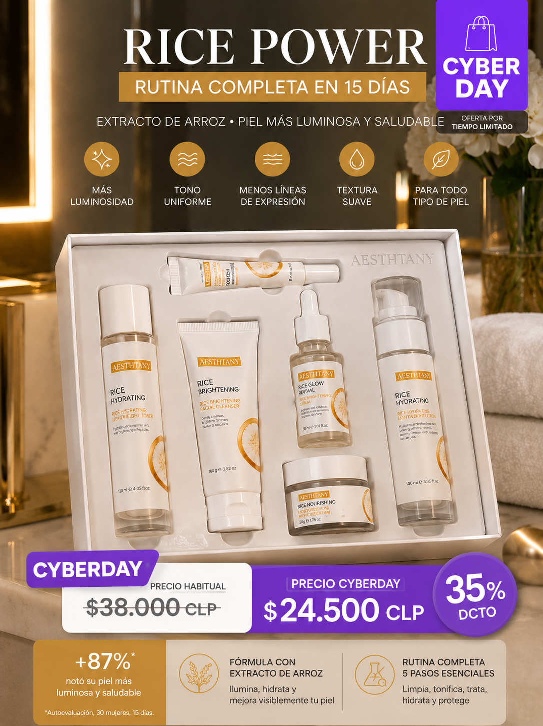 Set Iluminador de Arroz