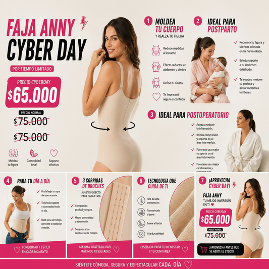 Faja Anny Powernet Postparto & Postoperatoria – Moldeo Invisible